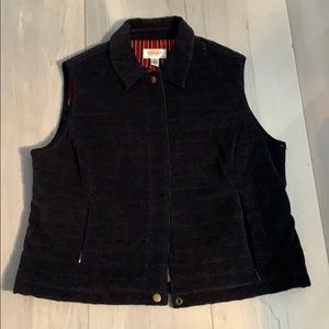 Navy Talbots Petites Corduroy Vest